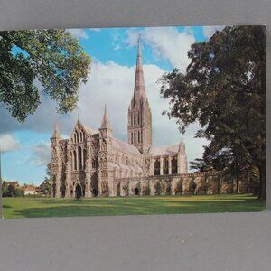 Vintage Postcard - Salisbury Cathedral West Front - Dixon Productions